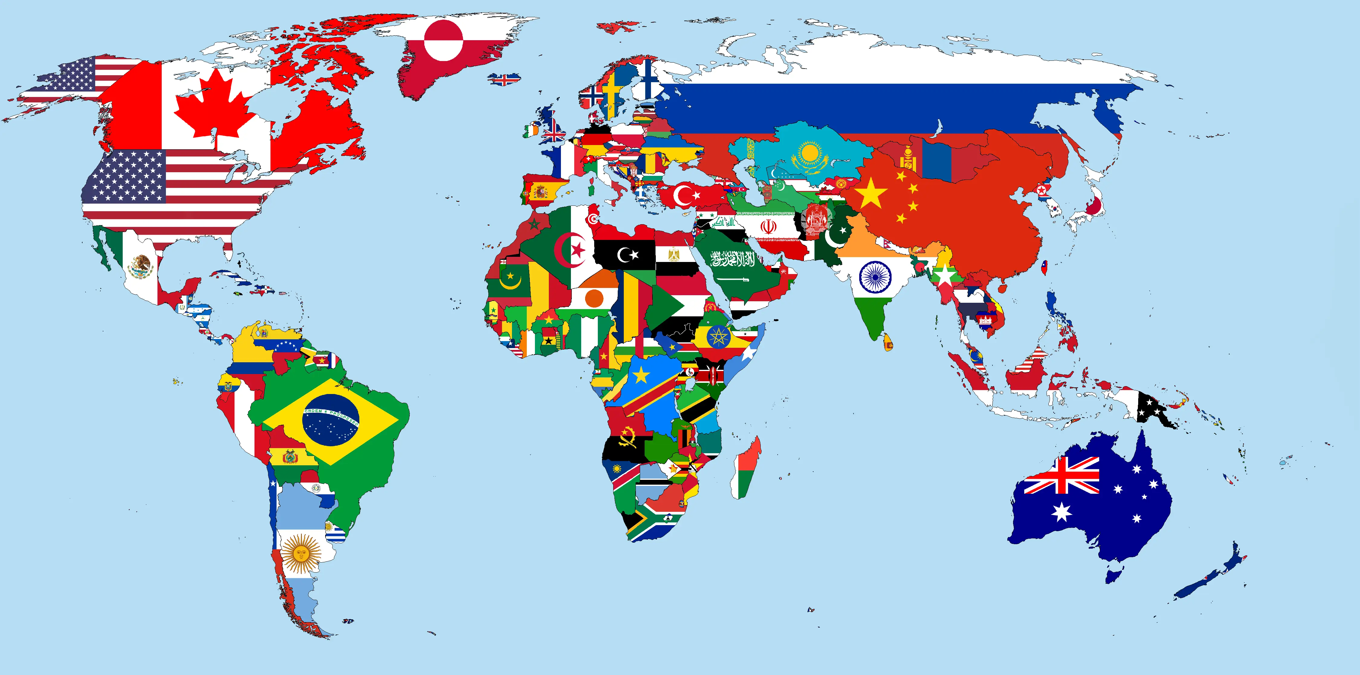 World flag map illustrating the countries represented in the StreamMo channel lineup